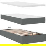 vidaXL Otomanski okvir kreveta s madraca tamnosivi 80x200cm od tkanine | shoptok.hr