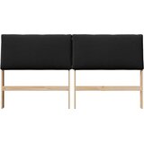  Tapecirani uzglavlje Crna 200 cm Čvrsto borovo drvo | shoptok.hr