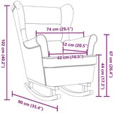  Stolica za ljuljanje 74x90x102 cm od tkanine crna | shoptok.hr
