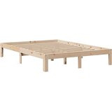 vidaXL Krevet s regalom za knjige bez madraca 120x200 cm od borovine | shoptok.hr