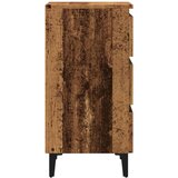  Krevetni ormarić s metalnim nogama staro drvo 40x35x69 cm | shoptok.hr