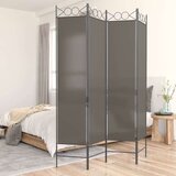 Sobna pregrada s 4 panela antracit 160 x 200 cm od tkanine | shoptok.hr