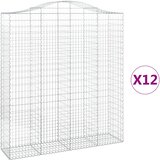  Lučne gabionske košare 12kom 200x50x220/240cm pocinčano željezo | Eponuda.ba