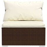  4-dijelna vrtna garnitura od poliratana s jastucima smeđa | shoptok.hr