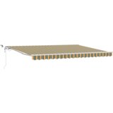 vidaXL Avtomatska retraktivna tenda z LED zeleno in rumeno 450x300 cm, Tenda zamenjavna tkanina za 4.5x3 m okvir zeleno in rumeno | Shoptok.si