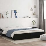 vidaXL Posteljni okvir s predali črn 200x200 cm inženirski les | Shoptok.si