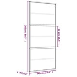  Klizna vrata zlatna 90 x 205 cm matirano staklo ESG i aluminij | shoptok.hr