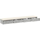  Ladice za krevet s ladicama Betonski sivi 180 x 36,5 x 16,5 cm | shoptok.hr