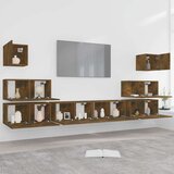  Komplet TV omaric 8-delni dimljen hrast konstruiran les, (20733127) | Shoptok.si