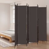 Sobna pregrada s 6 panela smeđa 300x220 cm od tkanine | shoptok.hr