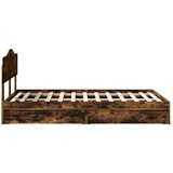  Krevet s od storage s uzglavljem Dimljeni hrast 135 x 190 cm | shoptok.hr