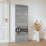vidaXL Omarica za čevlje siva sonoma 59x17x169 cm inženirski les Cene