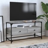 vidaXL TV ormarić sa staklenom površinom boja hrasta 98x35x51 cm drvo Cijene