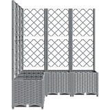  Vrtna sadilica s rešetkom svjetlosiva 120 x 120 x 136 cm PP | shoptok.hr
