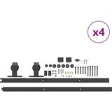 vidaXL Pribor za klizna vrata 200 cm čelični crni | shoptok.hr