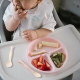 BabyOno Elastične žličice 2 komada, bež/roza | shoptok.hr