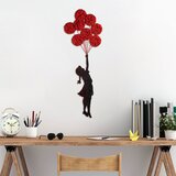 Wallity Zidna dekoracija Banksy-11-1, 100x34 cm, 1,5 mm, crno-crvena | Eponuda.ba