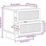  Noćni ormar 2 pcs Bijela 43 x 34,5 x 47,5 cm Konstruirano drvo | shoptok.hr