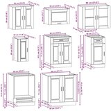  8-dijelni set kuhinjskih ormarića Kalmar konstruiranog drva | shoptok.hr