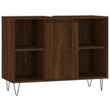 Maison Chic Kopalniška omarica - Kopalniški kabinet rjavi hrast 80x33x60 cm inženirski les, (21794763) Cene