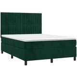  box spring s madracem LED tamnozeleni 140x190 cm baršun | shoptok.hr