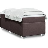  The Living Store Box spring postelja z vzmetnico temno rjava 100x200 cm blago - Box Spring Postelja, (21516893) Cene