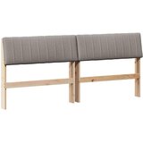  Tapecirani uzglavlje Sivo-smeđa 180 cm Čvrsto borovo drvo | shoptok.hr