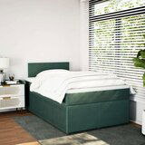 Box spring krevet s madracem tamnozeleni 120x200 cm baršunasti | shoptok.hr