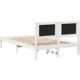 vidaXL Konstrukcija postelje z vzglavjem Svetlo siva 120 x 190 cm | Shoptok.si