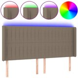 Maison Chic led posteljno vzglavje - vzglavna omarica - nočna omarica taupe 183x16x118/128 cm blago, (21706175) Cene