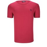 Dewberry T8568 V-NECK MENS T-SHIRT-PLAIN BURGUNDY | ePonuda.com