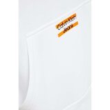 Calvin Klein Jeans Bluza moška, bela barva, s kapuco | Shoptok.si