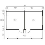 Male kuće Drvena kuća KIMMO 620 × 330 cm sa šindrom | shoptok.hr