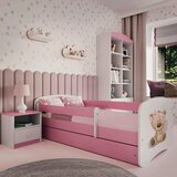 HAPPYKIDS OTROKA POSTELJA DREAMY MEDVEDKA (VE BARV IN DIMENZIJ)-Roza-80x160 | Shoptok.si