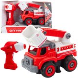 Lean Toys Gasilsko vozilo z vrtljivo roko, daljinsko vodeno, izvijač 2 v 1 | Shoptok.si