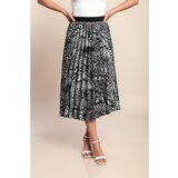 Fenzy Midi Suknja S Leopard Printom, Crna Cijene