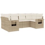  6-dijelni set vrtnih sofa s jastucima bež od poliratana | shoptok.hr