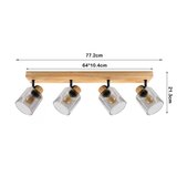  Brilagi - Spot svetlo HYGGE 4xE14/15W/230V drvo/zadimljeno | Eponuda.com