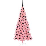 vidaXL Božično drevo med 300 LED z stojalom Roza 180 cm PVC | Shoptok.si