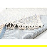 Tom Tailor ROČNO TKANA PREPROGA Colored Macrame four 160/230 cm tkano krem barve, pastelno modra | Shoptok.si