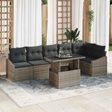  Sjedeća garnitura za vrt s jastukom s pohranom 7 pcs Siva | shoptok.hr