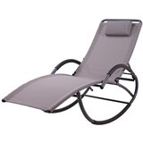 Garden Pleasure Siv kovinski vrtni ležalnik Siros - Cene