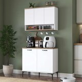 Hanah home višenamenski ormarić JE271, 90,2 cm, beli / orah | Eponuda.com