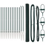 vidaXL set ograde Set od 2 Zelena Metal 25 x 1,5 m Izdržljiv | shoptok.hr