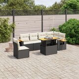 vidaXL 7-dijelni set vrtnih sofa od poliratana s jastucima crni | shoptok.hr