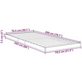  Krevet s daskama Bijelo 75 x 190 cm Konstruirano drvo | shoptok.hr