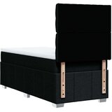 vidaXL Box spring postelja z vzmetnico črna 90x200 cm blago | Shoptok.si
