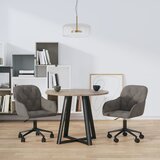 Maison Chic Vrtljiv Jedilni stoli - Vzorci stoli 2 kosa temno siv žamet A1676, (22031130) | Shoptok.si