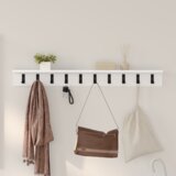 vidaXL Nadwyčajna obešalnik za plašče Bela 100 x 10.5 x 10.5 cm | Shoptok.si