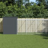 vidaXL Pasja uta z izhodom antracitna 214x1069x181 cm pocinkano jeklo Cene